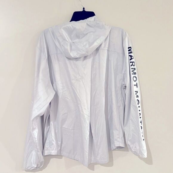MARMOT Women Gray Zippered Pocketed
Lightweight jacket Logo Graphic Wind Breaker - Picture 9 of 11